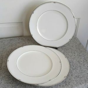Royal Doulton Precious Platinum dinner plates set of 3